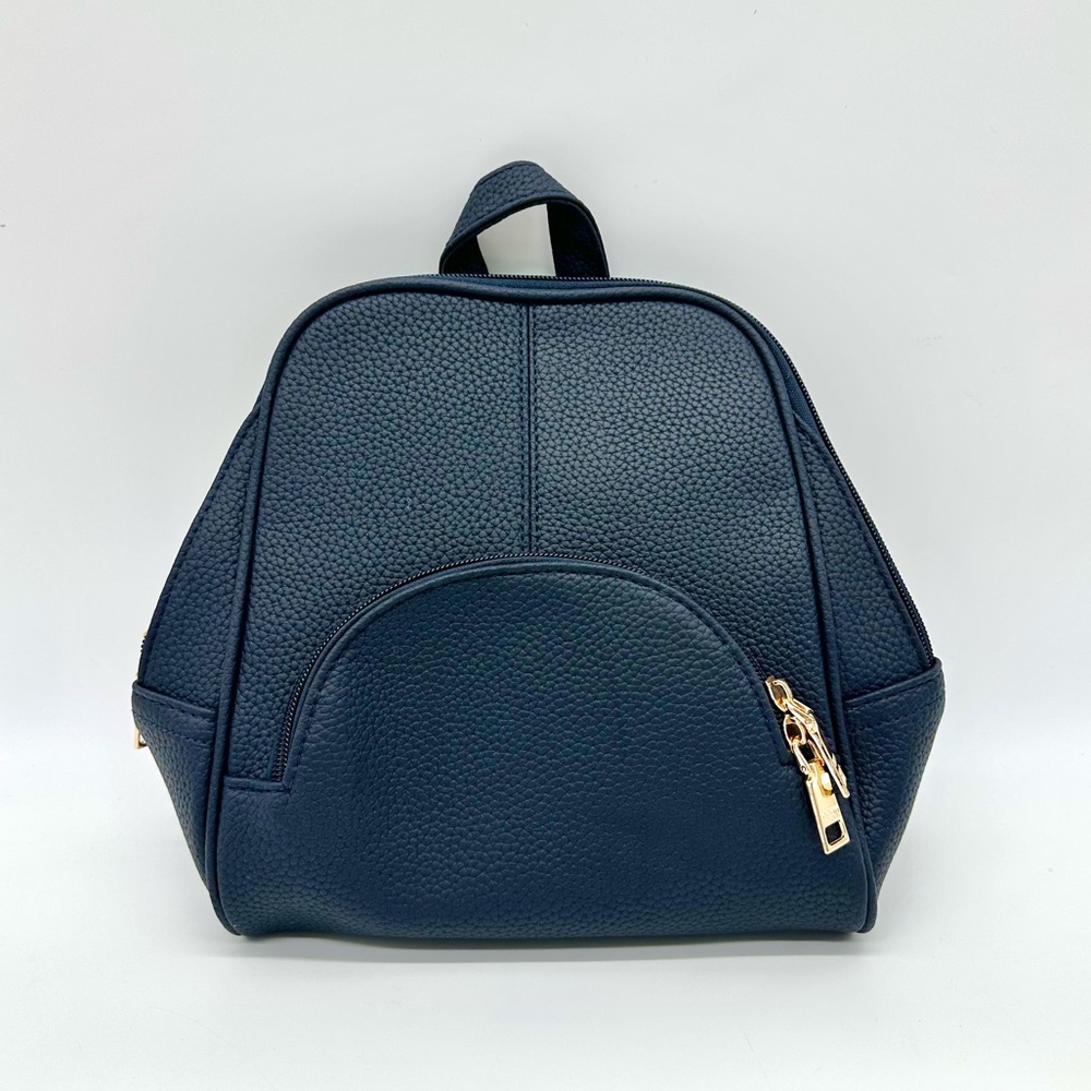 Faux Leather Small Backpack